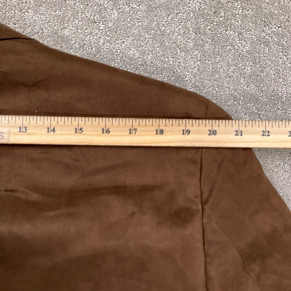 Chaps‎ Blazer Men 44L Brown Faux Suede Classic Career Sport Coat Jacket NWT